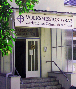 Haupteingang der Volksmission Graz